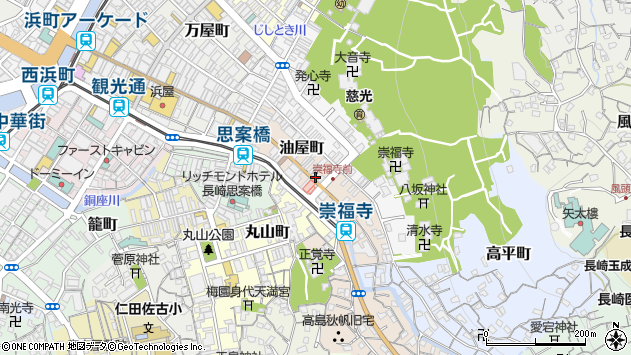 〒850-0832 長崎県長崎市油屋町の地図