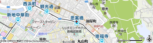 思案橋駅周辺の地図