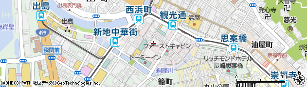 長崎県長崎市銅座町周辺の地図