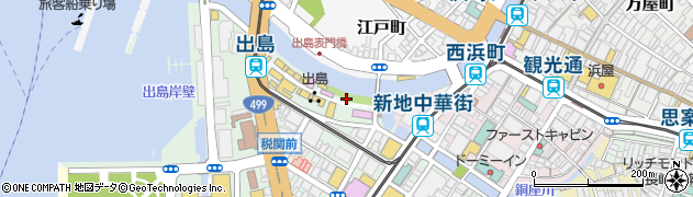 出島和蘭商館跡周辺の地図