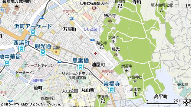 〒850-0831 長崎県長崎市鍛冶屋町の地図