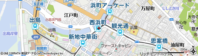 西浜町駅周辺の地図