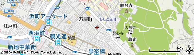 長崎万屋郵便局周辺の地図