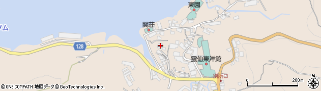 安達株式会社　雲仙研修所周辺の地図
