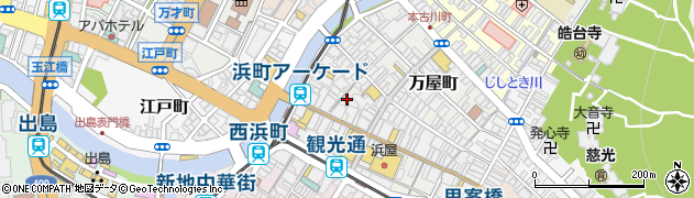 タイムズ長崎浜町駐車場周辺の地図