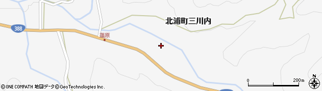 宮崎県延岡市北浦町三川内周辺の地図