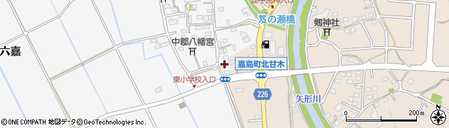 熊本県上益城郡嘉島町上六嘉2228周辺の地図