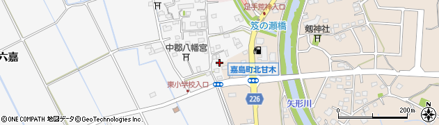 熊本県上益城郡嘉島町上六嘉2336周辺の地図