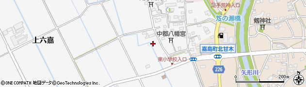 熊本県上益城郡嘉島町上六嘉2216周辺の地図