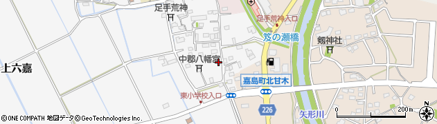 熊本県上益城郡嘉島町上六嘉2290周辺の地図