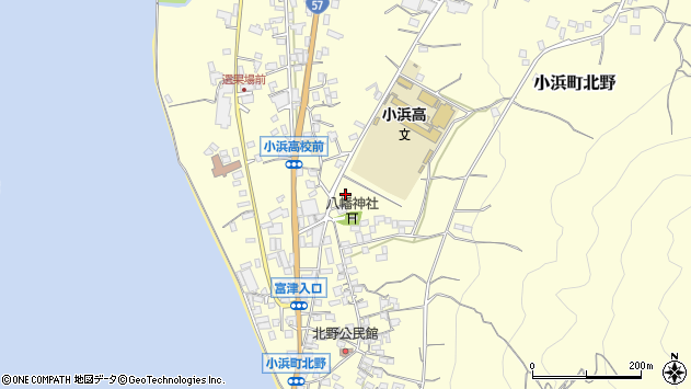 〒854-0515 長崎県雲仙市小浜町北野の地図