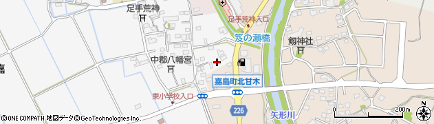 熊本県上益城郡嘉島町上六嘉2333周辺の地図
