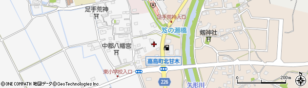 熊本県上益城郡嘉島町上六嘉2332周辺の地図