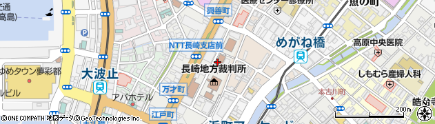 長崎　地方検察庁周辺の地図