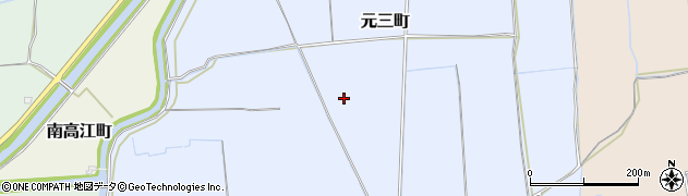 熊本県熊本市南区元三町周辺の地図