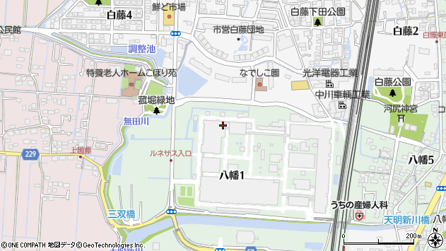 〒861-4113 熊本県熊本市南区八幡の地図