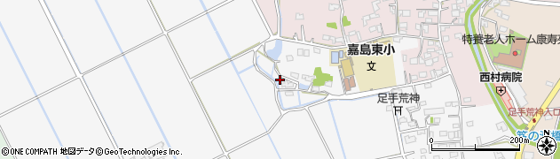 熊本県上益城郡嘉島町上六嘉2038周辺の地図