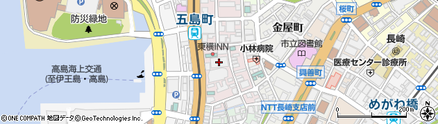 イージーパーク長崎五島町駐車場周辺の地図