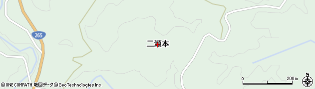 熊本県山都町（上益城郡）二瀬本周辺の地図