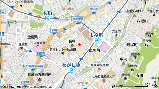 〒850-0874 長崎県長崎市魚の町の地図