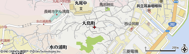 長崎県長崎市大鳥町周辺の地図