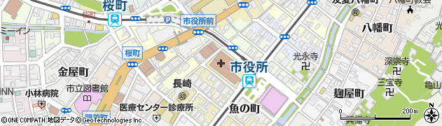 十八親和銀行長崎市役所中央支店 ＡＴＭ周辺の地図