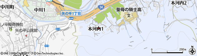 本河内公園周辺の地図