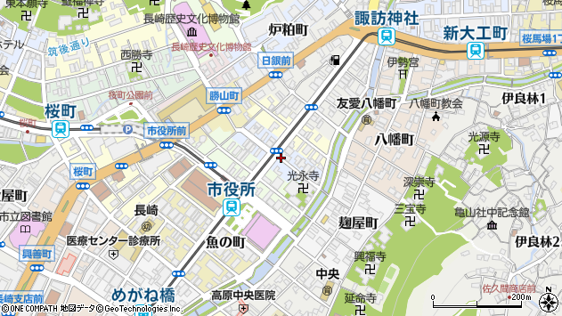 〒850-0026 長崎県長崎市古町の地図