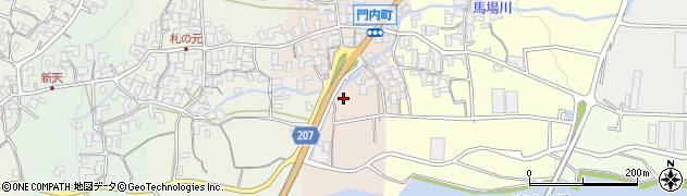 長崎県島原市門内町周辺の地図