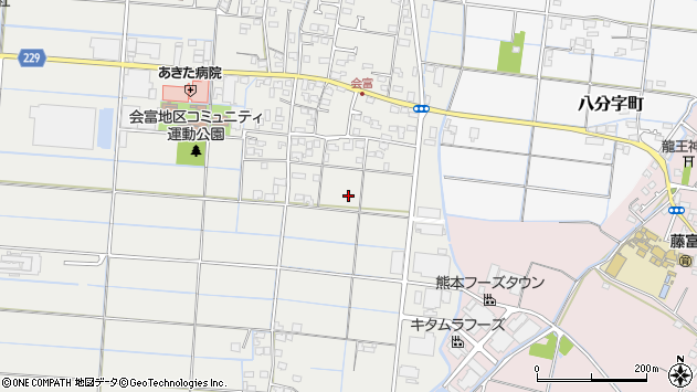 〒861-4121 熊本県熊本市南区会富町の地図