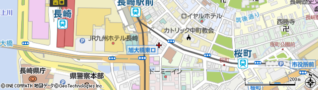 長崎県長崎市大黒町11周辺の地図