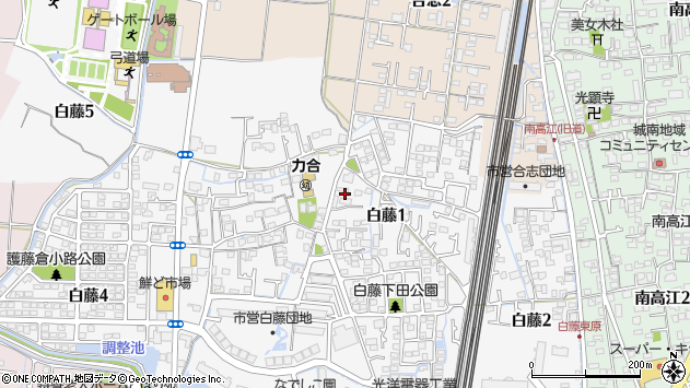 〒861-4112 熊本県熊本市南区白藤の地図