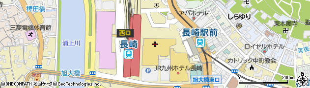 アミュプラザ長崎新館周辺の地図