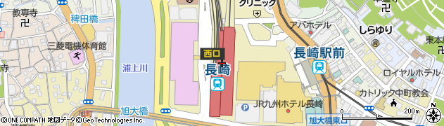 長崎駅周辺の地図