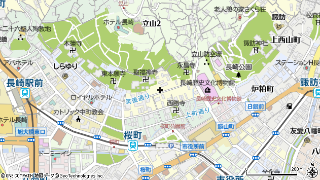 〒850-0053 長崎県長崎市玉園町の地図