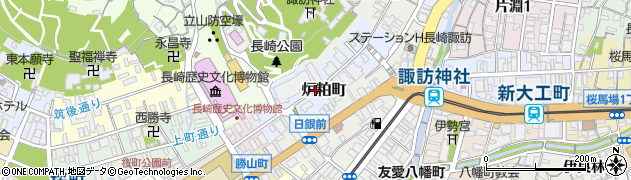 長崎県長崎市炉粕町周辺の地図