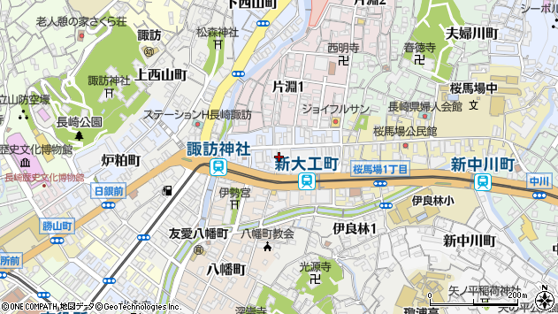 〒850-0017 長崎県長崎市新大工町の地図