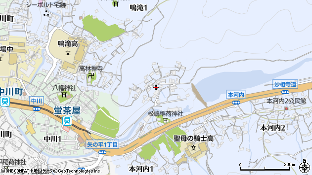 〒850-0012 長崎県長崎市本河内の地図
