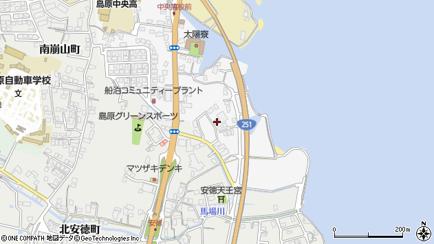 〒855-0865 長崎県島原市船泊町の地図