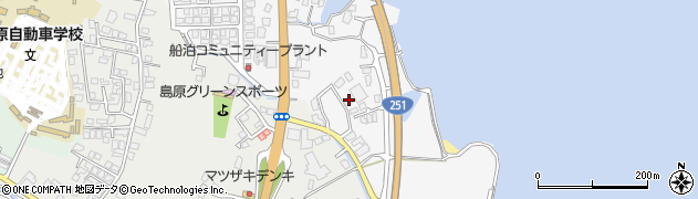長崎県島原市船泊町周辺の地図