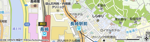 長崎駅前ターミナル周辺の地図