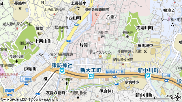 〒850-0003 長崎県長崎市片淵の地図