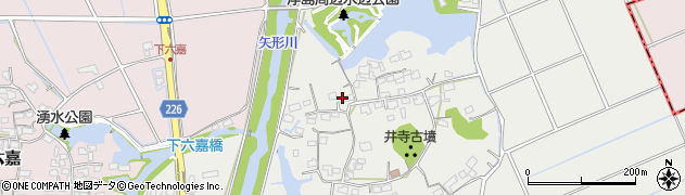 熊本県上益城郡嘉島町井寺周辺の地図