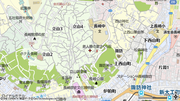 〒850-0007 長崎県長崎市立山の地図