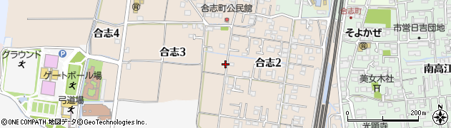 熊本県熊本市南区合志周辺の地図