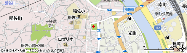 稲佐児童公園周辺の地図