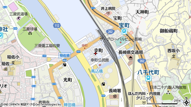 〒850-0046 長崎県長崎市幸町の地図