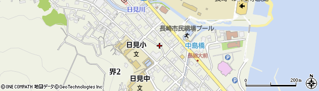 長崎県長崎市界2丁目周辺の地図