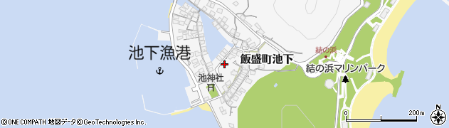 長崎県諫早市飯盛町池下周辺の地図