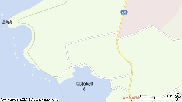 〒853-0613 長崎県五島市三井楽町塩水の地図
